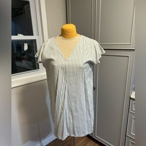 Madewell Striped Short Sleeve Mini Dress Size Medium